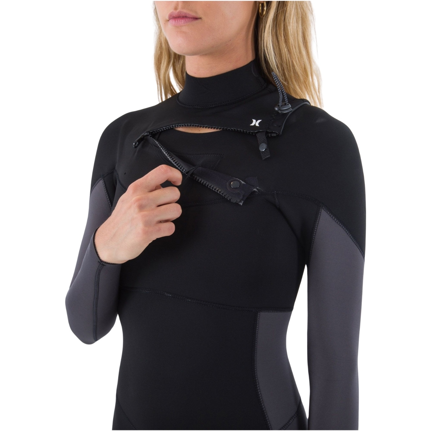 2026 Hurley Womens Advant 4/3mm Chest Zip Wetsuit WFS0013403 - Black